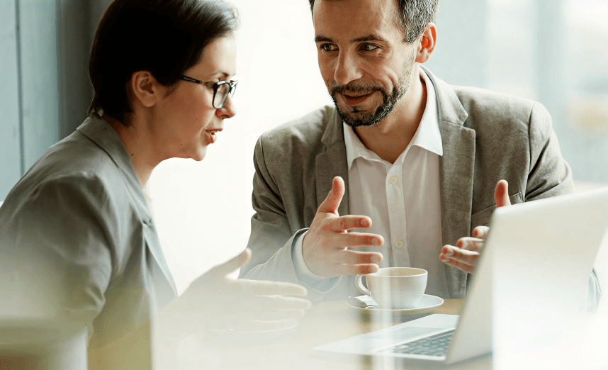 Professional working with technology to address challenges