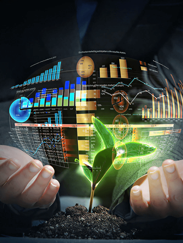 Professional working with technology to address challenges