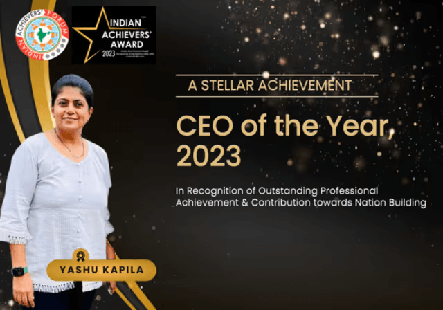 Indian Achievers' Award 2023 Recognizes Yashu Kapila, as CEO of the Year