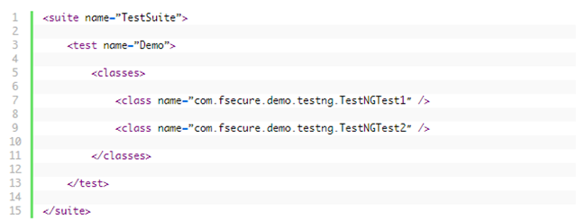 testsuit xml file