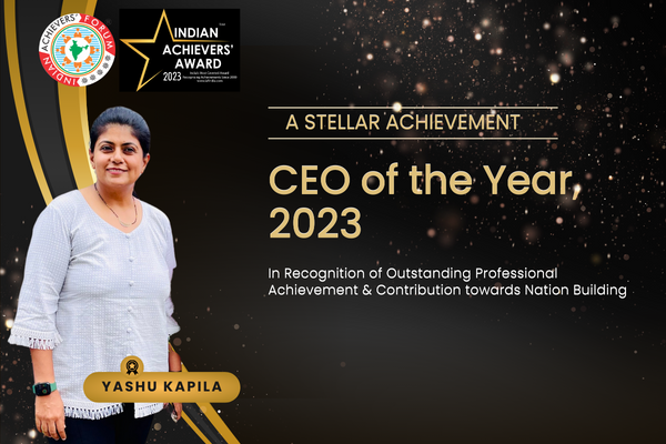 Indian Achievers' Award 2023 Recognizes Yashu Kapila, as CEO of the Year