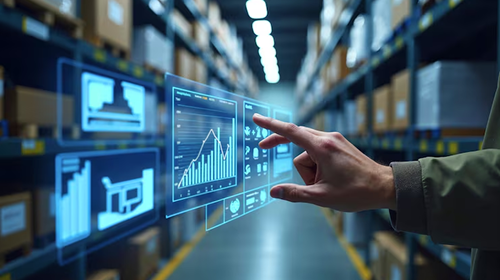 Professional working with technology to address challenges